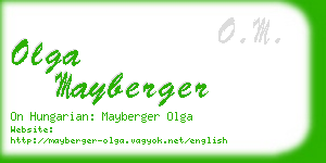 olga mayberger business card